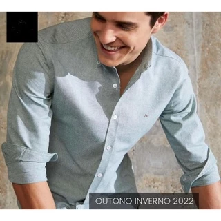 Kit 3 Camisas Aramis Lisas Manga Longa Slim Fit