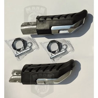 Par Pedaleira Traseira Cg160 Twister Cb300 Aluminio Polido Mega Moto Brasil