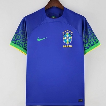 Camiseta de TIME do BRASIL AZUL COPA DO MUNDO 22/23 Masculino Brasil away Azul Novo 1 : 1 Brazil