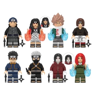 Uchiha Kakashi Zetsu Yahiko Rock Lee Anime Japonês Personagem Mini Ação Modelo Figura Construindo Blocos De Tijolos Brinquedos