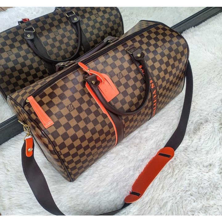 Bolsa de viagem louis vuitton mala de bordo transversal e mão