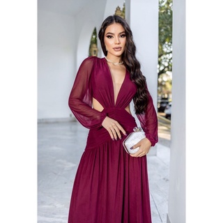 Vestido madrinha hot sale marsala 2019