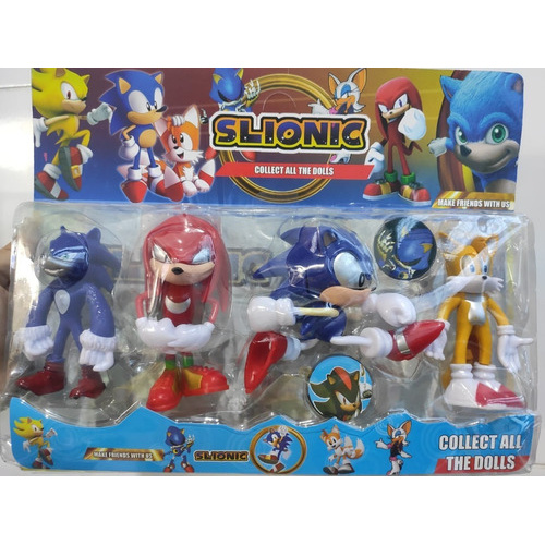 Cartela De Bonecos Sonic Boom 4 Personagens