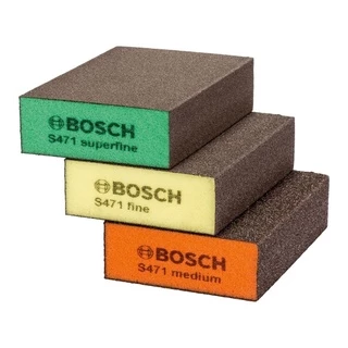 Kit Esponjas Abrasivas Bosch Best for Flat Edge com 3 Peças Lixa