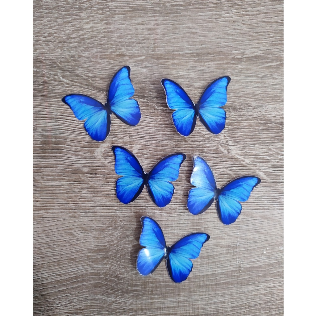 Borboleta azul para topo de bolo borboletas para topper