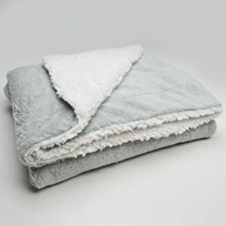 MANTA COBERTOR DE SHERPA PARA BEBE 80X90 CINZA
