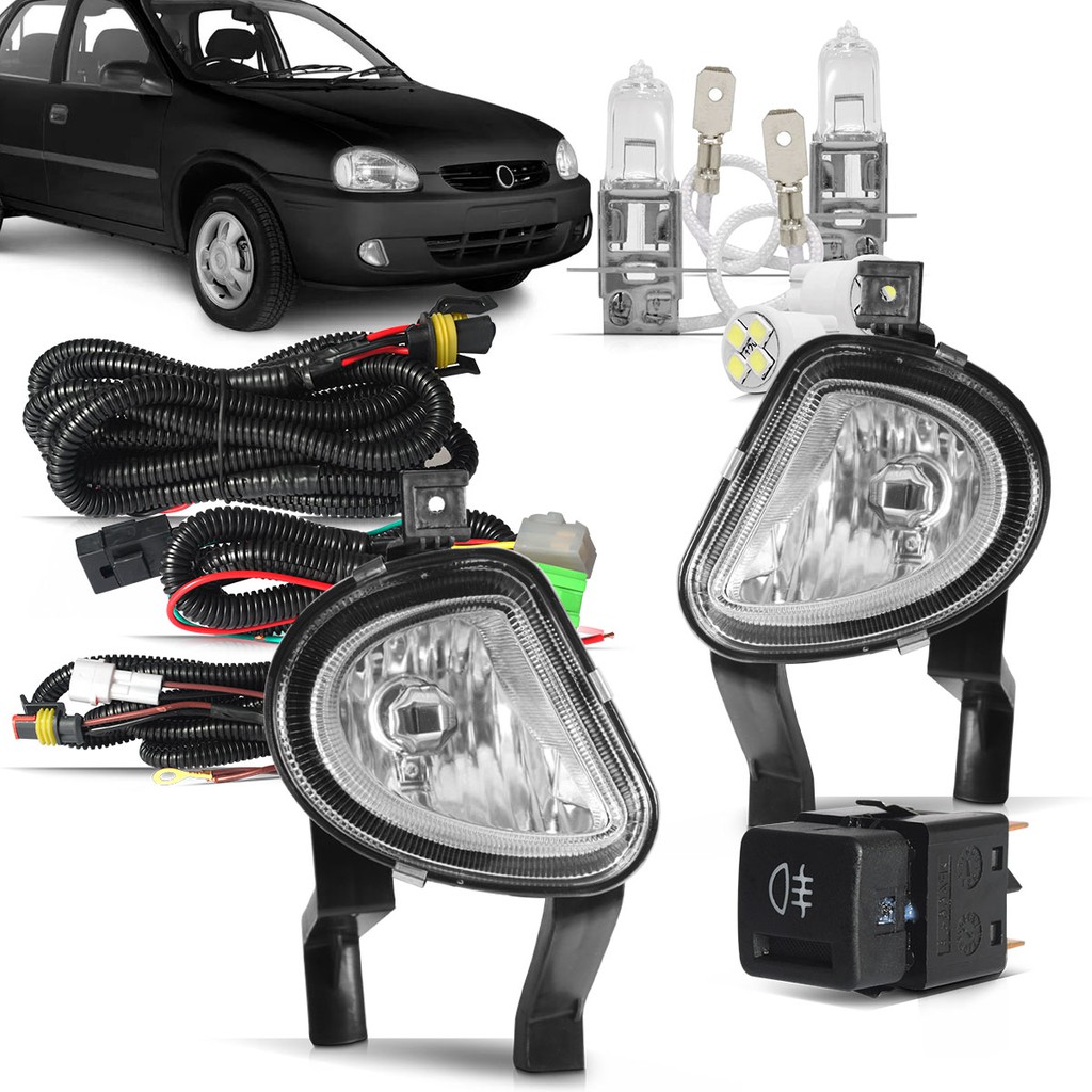 Kit Farol Milha Corsa Classic 2003 2004 2005 2006 2007 2008 2009 2010 ...