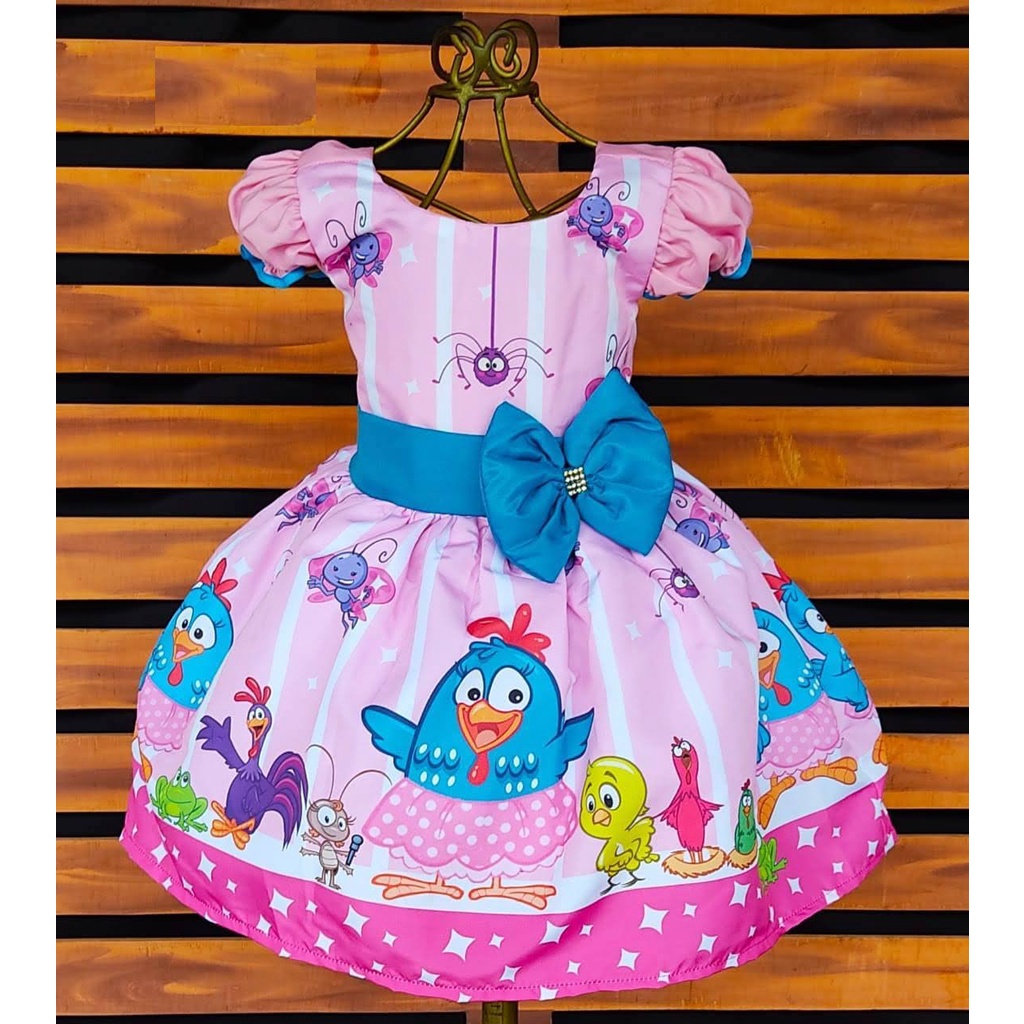 Vestido galinha store pintadinha 1 ano