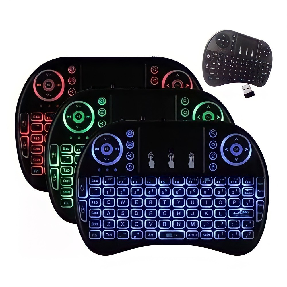 Teclado Keyboard Sem Fio Com Iluminação Led Portátil Perfeito Para PC ...