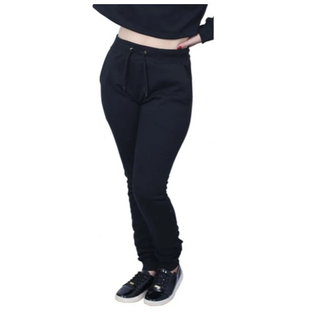 Calça Moletom Feminina Cintura Elástica Larga Tamanho Plus Size Com Cordão  Primavera Outono Folgada Casual