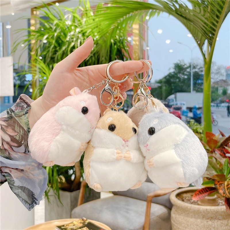 Chaveiro Com Pingente Hamster/De Pelúcia