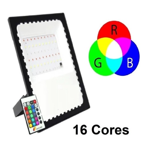 Refletor Rgb Led Holofote 200w Smd Ip66 Linha Color | Shopee Brasil
