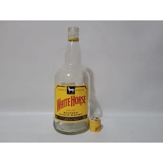 Garrafa Vazia Whisky White horse fine old blended 1 litro. (sem tampa)
