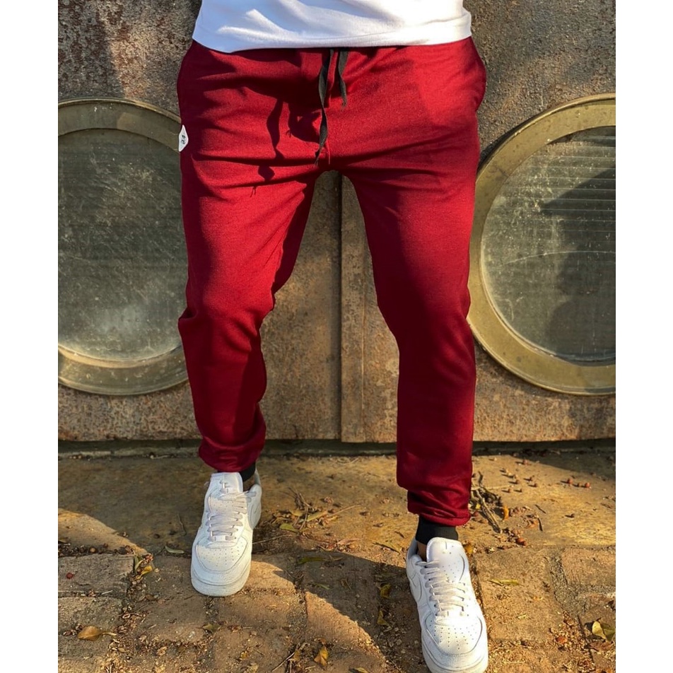 Calça jogger vermelha store masculina