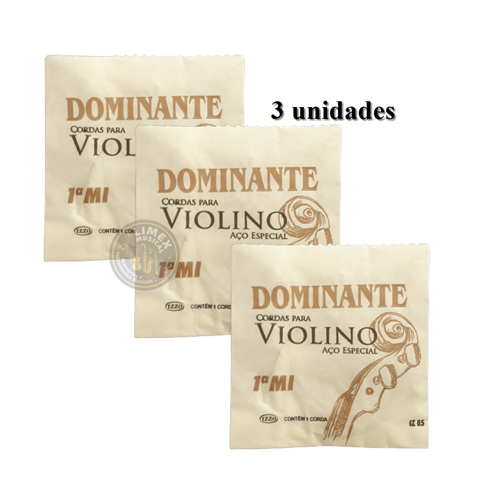 Cordas P/ Violino Dominante C/ Bolinha 0089 Izzo - 03 Jogos