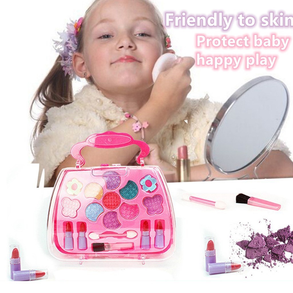 Menina fingir maquiagem para crianças - Crianças jogar maquiagem para  meninas idade 2 3 4 5 6 Com bolsa de unicórnio, Kit de maquiagem infantil