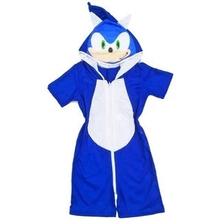 Pijama Infantil Macacão Kigurumi Fantasia Sonic Parmalat Cur