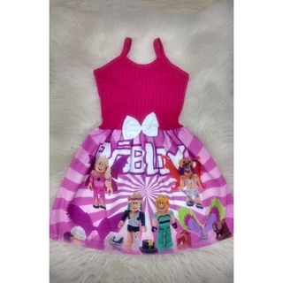 Vestido Festa Infantil Temático Roblox Menina
