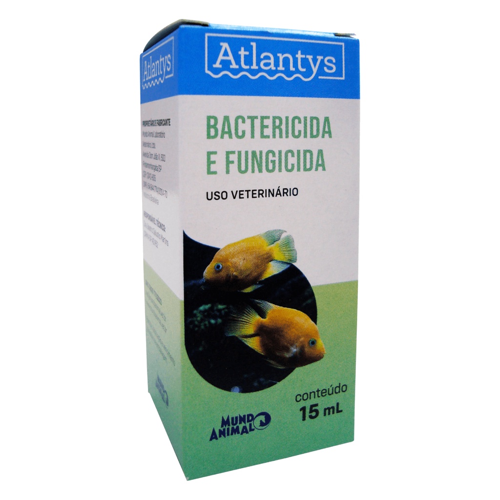 Atlantys Bactericida E Fungicida Para Aquarios 15ml | Shopee Brasil