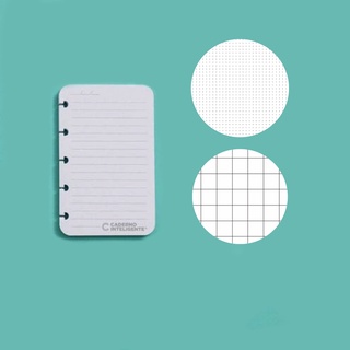 Refil de folhas Caderno Inteligente Linhas Brancas Inteligine 120g/M2