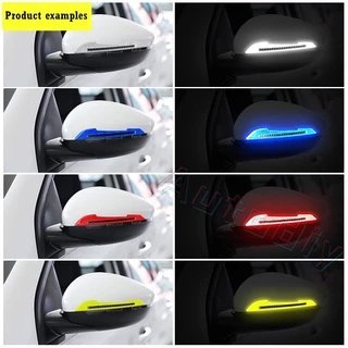2 peças Adesivo de carro espelho retrovisor fita reflexiva de aviso