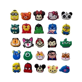 Capa Protetora De Silicone Para Chave Chaveiro Minnie Mickey Stitch Minion