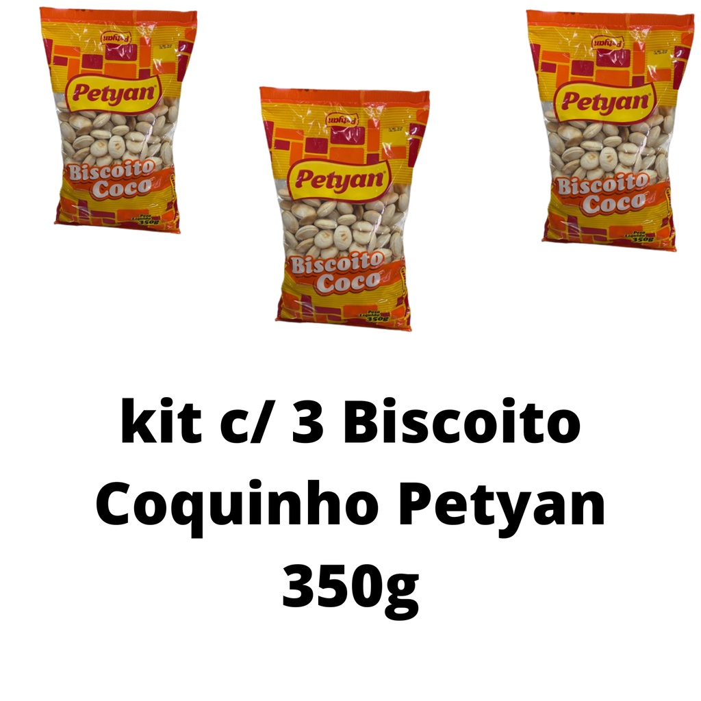 Biscoito Coquinho 350g - Petyan - Magazine 25 de Março Festas