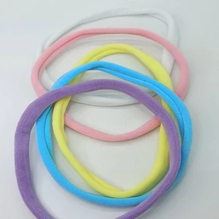 Elástico para Cabelo em Poliester 10cm - 5pçs Colorido