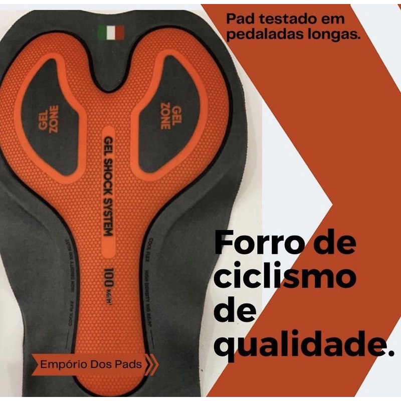 Forro Pad Ciclismo Modelo Italiano Anatomico Extra Conforto