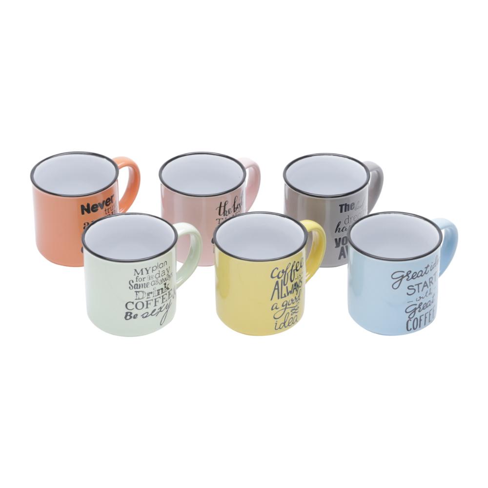 Caneca De Porcelana Colorida Motive 250Ml