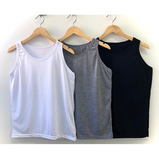 Kit 3 regatas masculinas (PRETO, BRANCO, CINZA MESCLA) 100%poliéster.