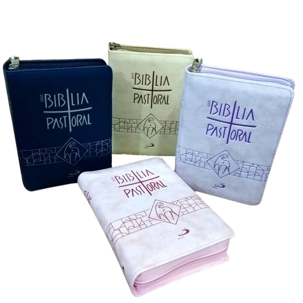 B Blia Sagrada Nova Pastoral Pequena Ideal Para Bolsa Ou Bolso Fechamento Em Z Per Capa