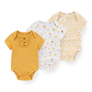 8 Cores Moda Desenho Animado Casual Recém-Nascido Baby Boy Girl Bodysuits 100 % Algodão Roupas Macias Para Bebês