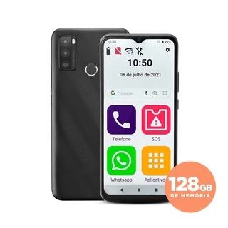 Smartphone Obasmart Conecta Max 128gb Preto - OB040