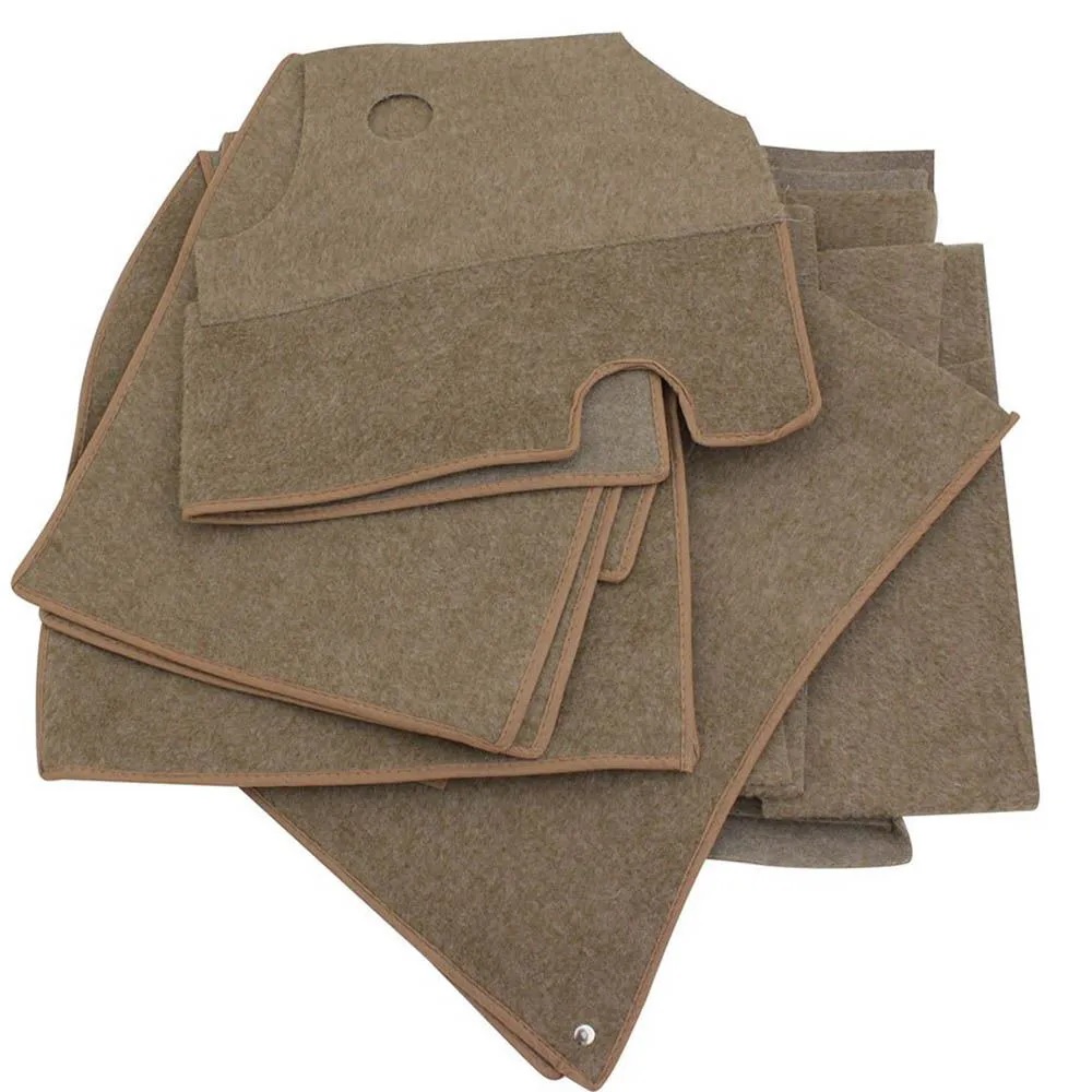 Forração Revestimento Do Assoalho + Mala + Capo Fusca Carpete Bege 16 peças