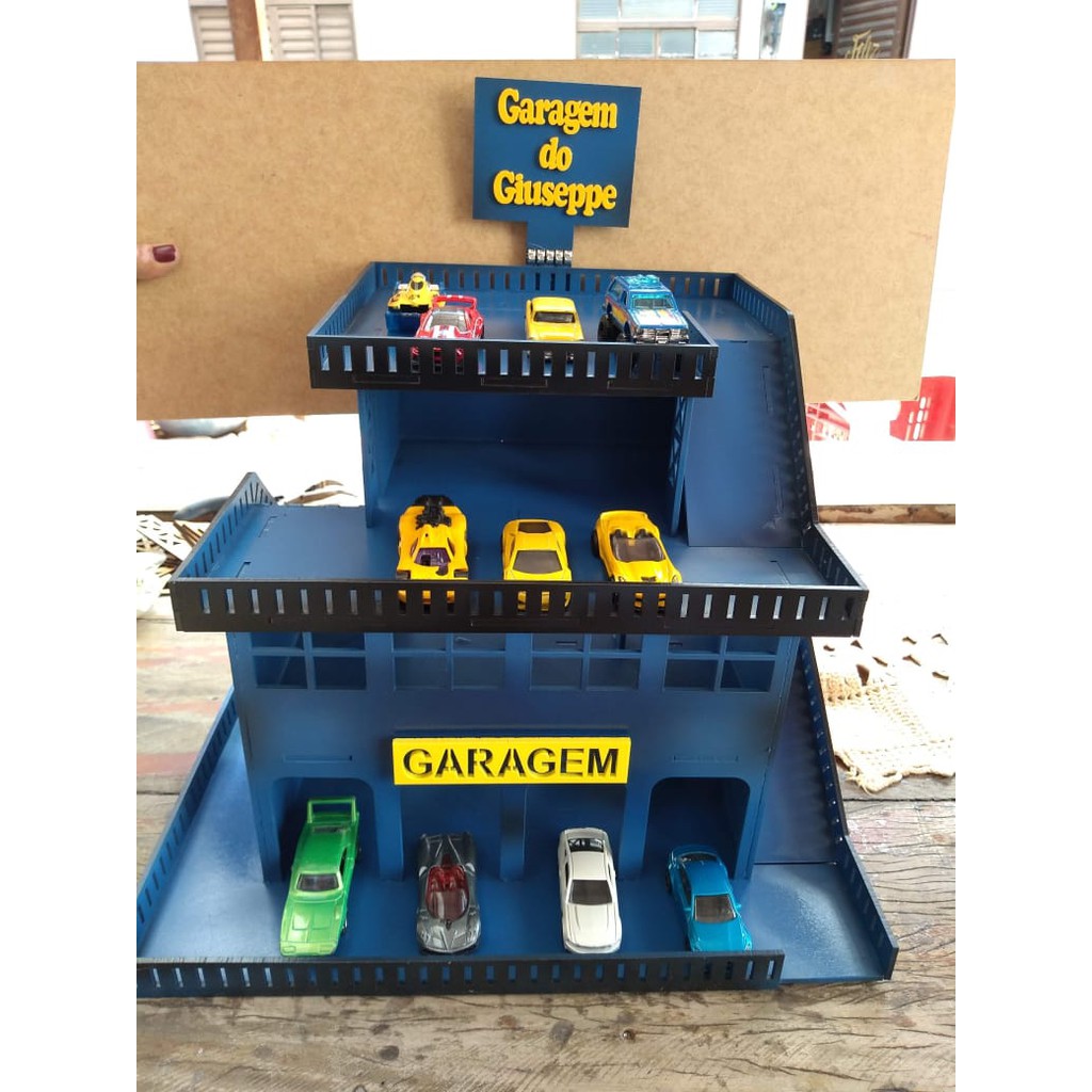 Garagem em MDF para carrinhos HoteWheels | Shopee Brasil