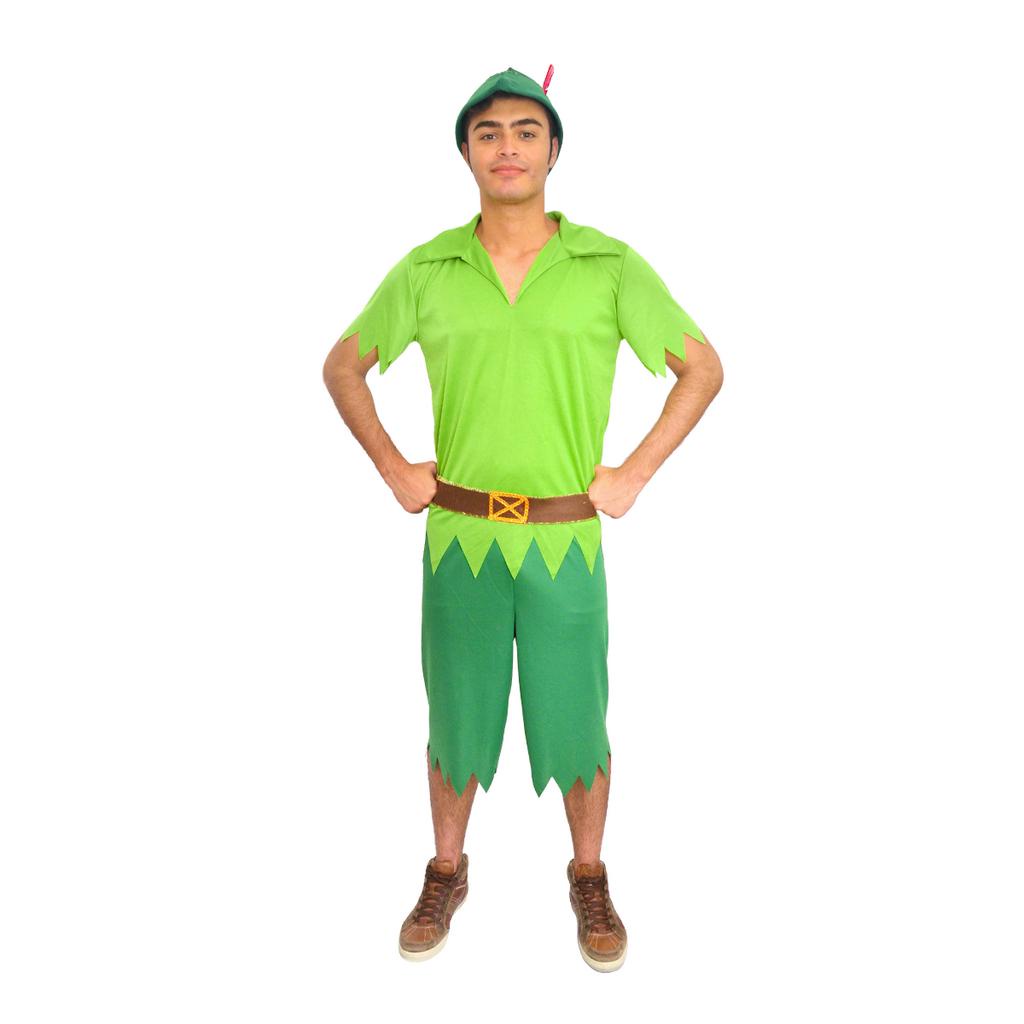 Fantasia Peter Pan Duende Verde Gnomo Adulto