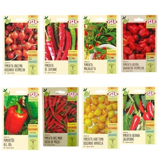 Kit Sementes Com Pimentão + 7 Pimentas Sem Agrotóxicos