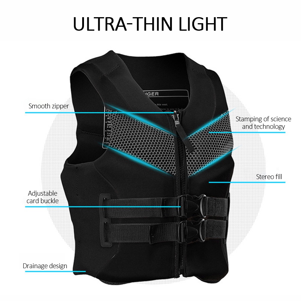 Segurança Da Água Neoprene Premium Adulto Colete Salva-Vidas Esqui Wakeboard Float