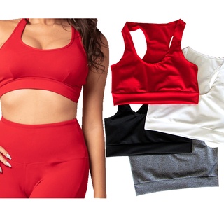 Kit 4 Top Academia Moda Fitness Liso Suplex Treino roupas Femininas