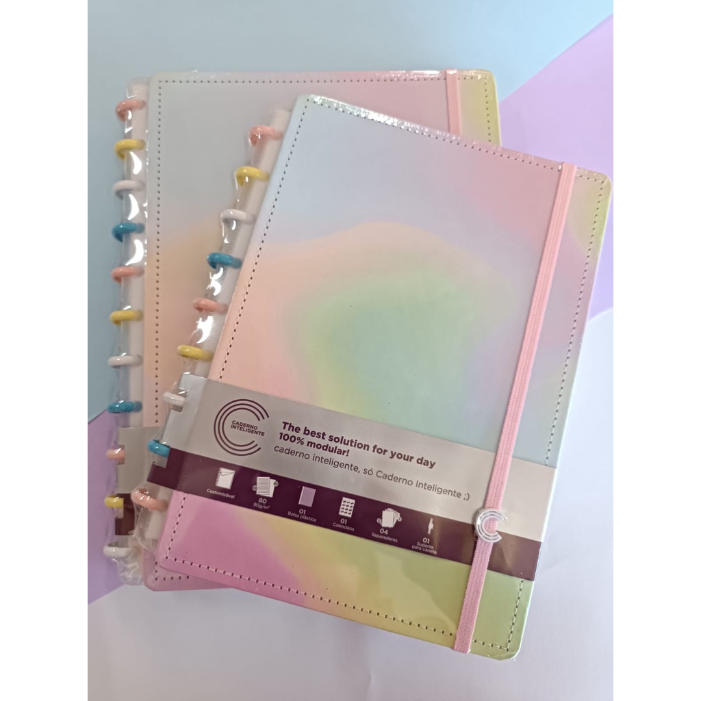 Kit Material Escolar com Caderno Inteligente Candy Splash Médio- Caderno  inteligente