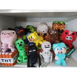 pelúcias jogo Minecraft creeper Wolf vaca Steve
