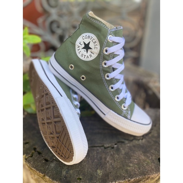 All star plataforma verde hot sale militar