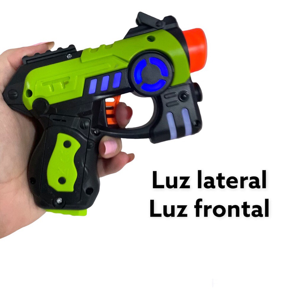 Brinquedo Arminha Pistola Som Luz Laser + Super | Shopee Brasil