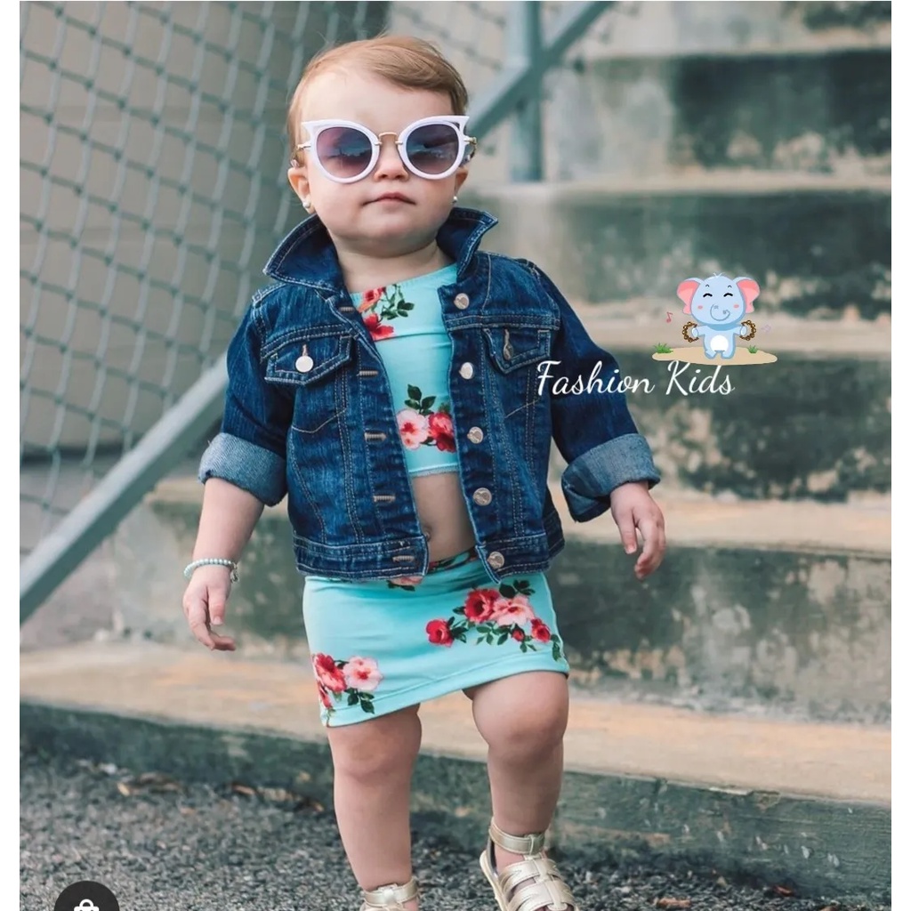 Look jeans clearance infantil feminino