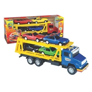 Caminhao De Brinquedo Truck Cegonha Colorido Com Carrinhos