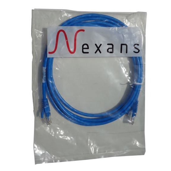 Patch Cord RJ45 Cat5e 2,5m Azul Nexans Shopee Brasil