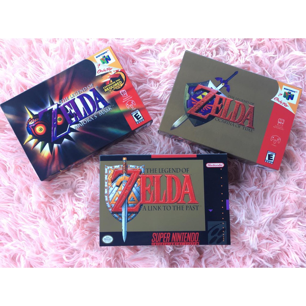 Caixa com berço repro para jogo Zelda Super nintendo / snes/ n64