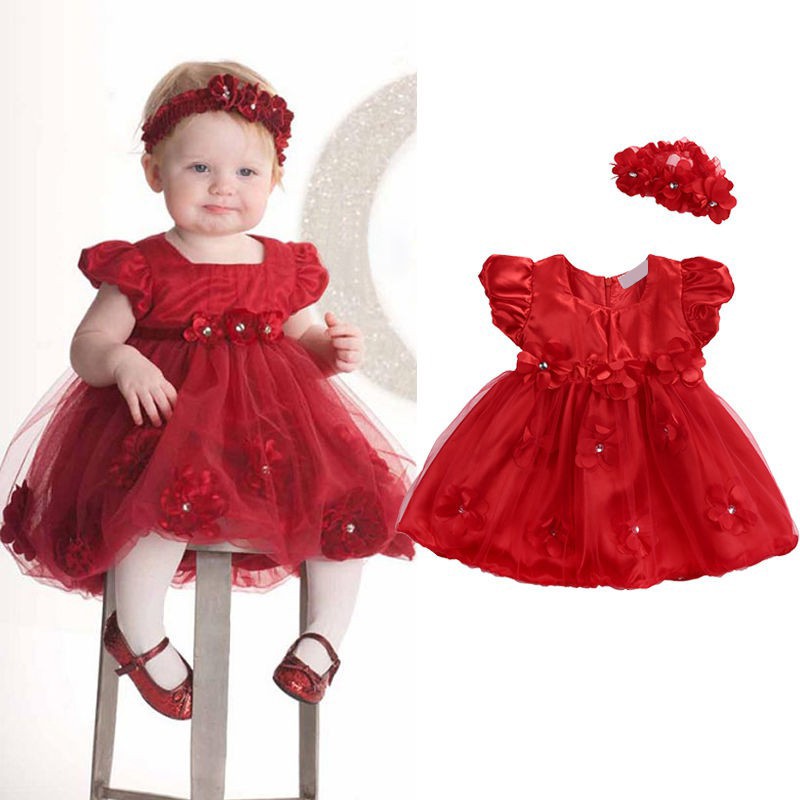 MRAFDGFB Vestido infantil Kawaii dança infantil fantasia princesa festa  festa Halloween vestido chapéu meninas flor vintage (vermelho, 2-3 anos)