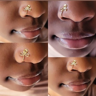 Non-Piercing Zircão Coração e Estrela Ímã Brinco, Fake Magnet Ear Tragus,  Lip Labret Stud, Nariz